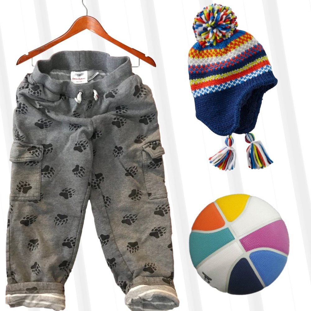 Hanna Andersson Lined Sweat Pants, Paw Print (130)